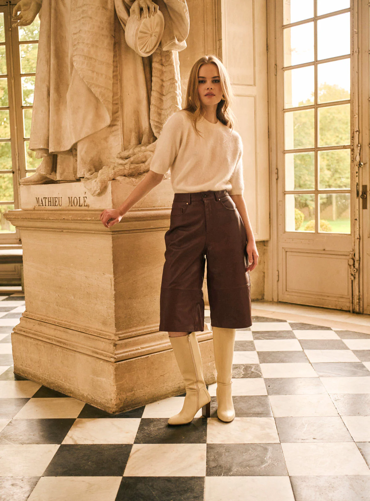 Jupe-culotte en cuir Peter - Image 3