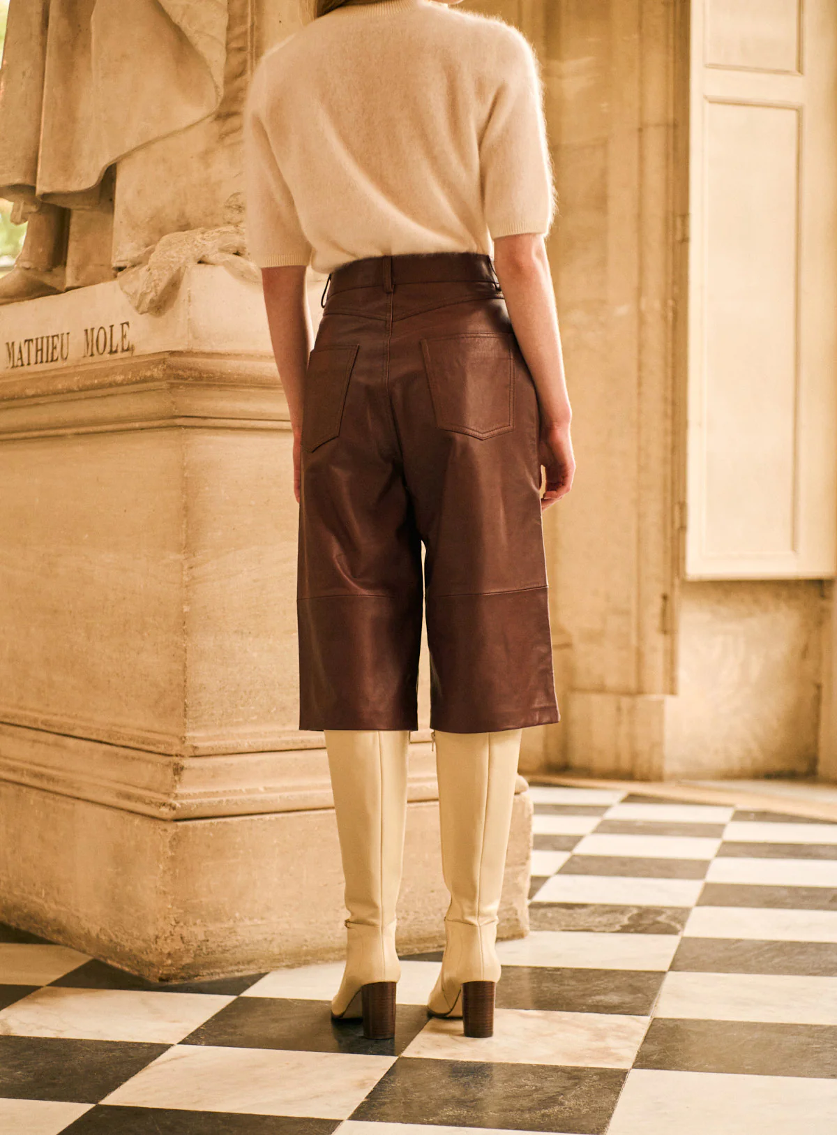 Jupe-culotte en cuir Peter - Image 4